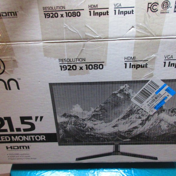 Onn Mountable 21.5” 1080p Widescreen Monitor Used Comes With Box Missing Stand - Picture 10 of 11